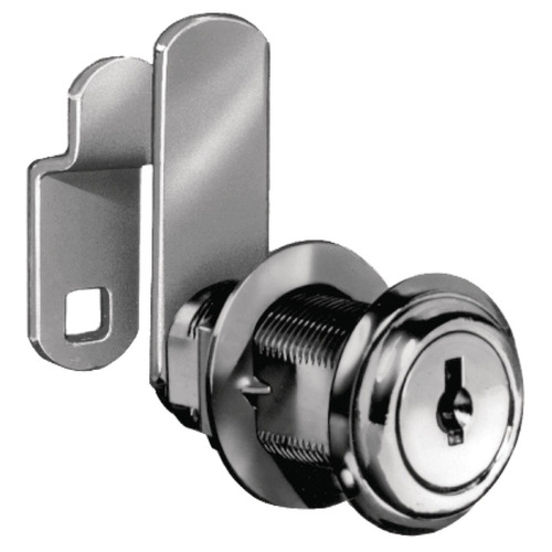 Cam Lock, C8053 Series, 30 mm Cylinder National Lock - C Series, Model C415A Bright nickel