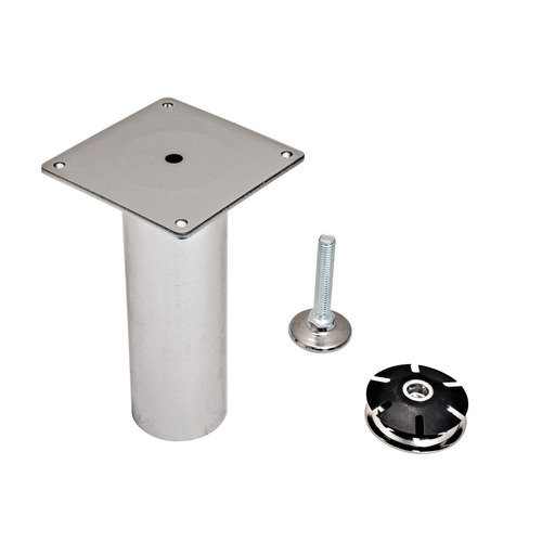 Hafele 635.48.060 Garage Foot 6" 6" Height Leg Nickelplated, brushed