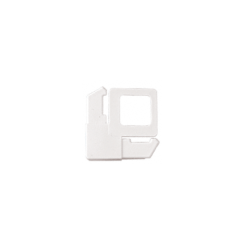 White 7/16" Square Cut with Lift Tab Plastic Screen Frame Corner