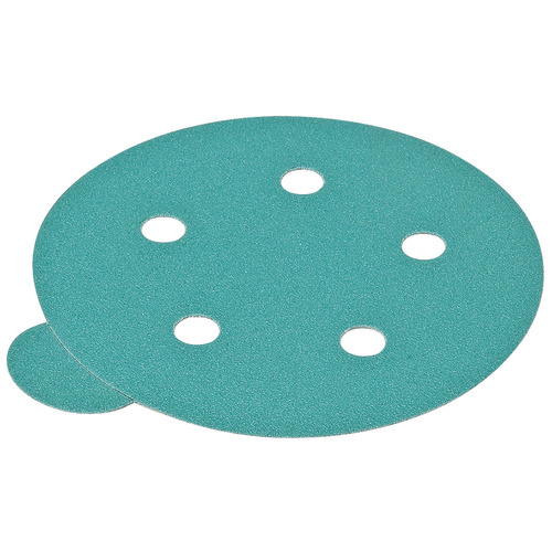 Aluminum Oxide Disc, Ceramic Blue, PSA, 5", 5 Holes P100 P100