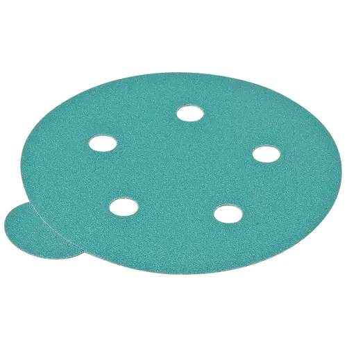 Aluminum Oxide Disc, Ceramic Blue, PSA, 5", 5 Holes P120 P120