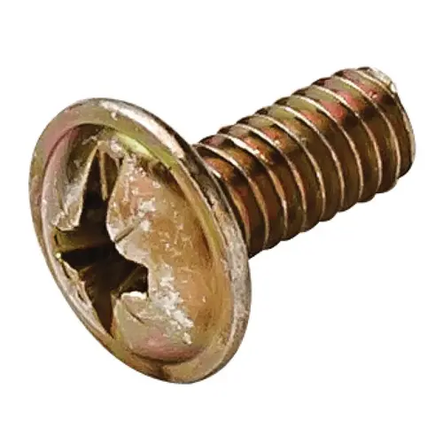 Decorative Hardware Screw, 8-32, Modified Truss Head with Combi Cross/Slot Drive, Yellow Chromate 1 1/2" Length 8-32x 38 (1 1/2") Yellow chromated - pack of 500