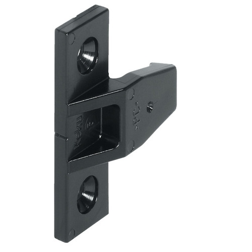 Push-In Fitting, AS Frame Component With chipboard screws diameter 4.0 mm or Varianta special screws diameter 3.0 or 5.0 mmDo not adjust Keku System, Black, with Varianta screws Black