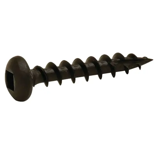 Zip-R Screw, Pan Head, #2 Square Drive 8 mm 3/4" #8 4 mm #8 x 3/4", Full Thread, Black Oxide black, Burnished - pack of 1000