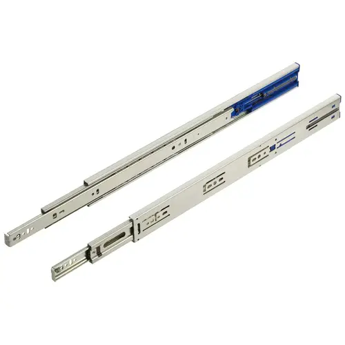 Ball Bearing Runners, Full extension, Accuride 3932 EC 28" Side Mounted, Easy Close, Bulk pack, length: (28") 700 mm Galvanized Pair