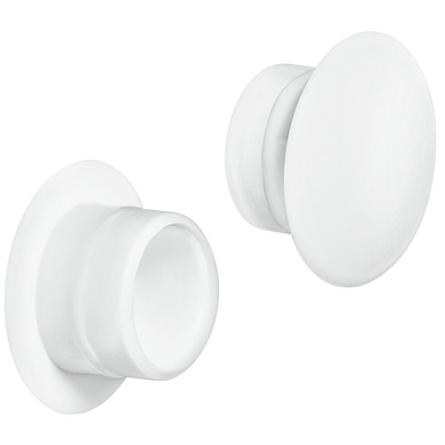 Hafele 045.00.734 Cover Cap, diameter 18 mm For push fitting, White, diameter 18mm, 12 mm length Pure white, RAL 9010