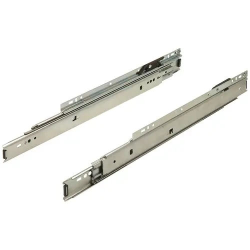 Accuride 7434 Progressive Side Mounted Slide, 1" Overtravel; 100 lbs Weight Capacity 19" 18" 332 mm X pack, zinc, 18" installed length, 19" extension length, 13 1/16" rail length Zinc Pair