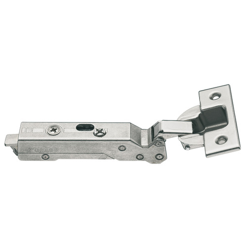 Concealed hinge, Tiomos 120 degree , overlay, for -45 degree corner applications nickel plated