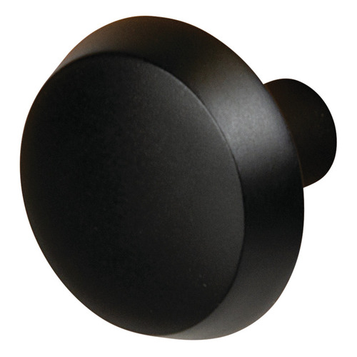 Knob, Premise, BP36843FB Zinc alloy, matt, Black, Height: 27 mm, Knob diameter: 32 mm Black, matt