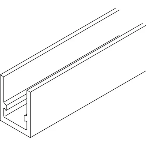 Upper Track Suspension Profile, Pre-Drilled 8 2 7/16" HAWA Junior 80/120/160/GV, Super 250/G, Variotec II 150/GV, 2.5 m Length