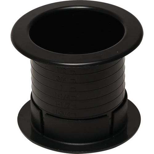 Hafele 631.24.340 Plastic Grommet, Dual-Sided, Round, diameter 64 mm For workplace organization, Black Black