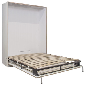 Hafele 271.92.132 Bed Fitting, Hfele Wall Bed, bedlift 160 - 180 lbs 1,524 mm x 2,032 mm size, 80" x 60" Black Slats: Natural Feet: Silver