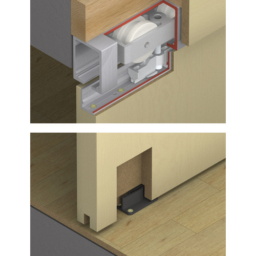 Hafele 942.56.002 Sliding Door Hardware, HAWA Junior 250/B, Set 35 Mm ...