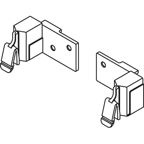 Railing Clip, Back Panel, For Nova Pro Scala Drawers Grass, Left hand, stone