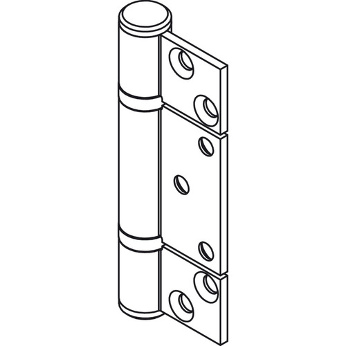 Non-Mortise Hinge, Straight Al Fresco Summit, Stainless Steel, PVD Rustic Black