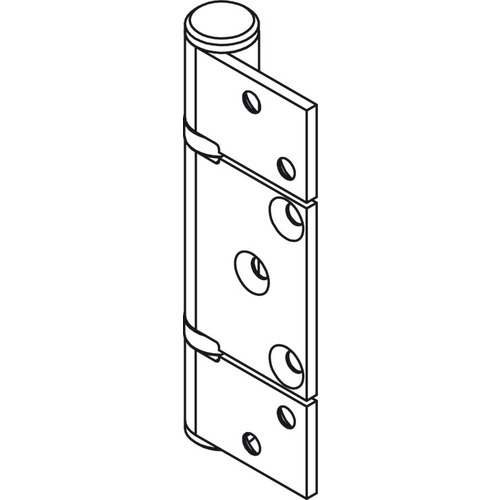 Non-Mortise Hinge, Offset Al Fresco Summit, Stainless Steel, PVD Brass