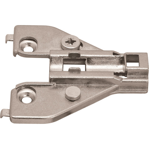 Hafele 315.99.503 Mounting Plate, Face Frame, for Clip-On Hinges 3 mm Height: 3, mounting: 1/2" overlay Nickel plated