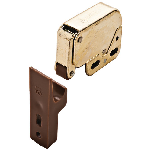 Mini-Latch Automatic Spring Catch, For Mini-Latch spring catch Brass-plated with Hafele logo