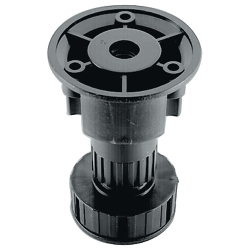 Hafele 637.45.326 Base Cabinet Leveler, 2-part, diameter 28 mm 4" Includes mounting plate, 100 mm (4") Black