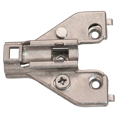 Hafele 315.99.506 Mounting Plate, Face Frame, for Clip-On Hinges 6 mm Height: 6, mounting: 3/8" overlay Nickel plated