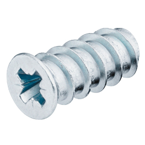 Euro screw, Hafele, Varianta, countersunk head, PZ, steel, fully threaded, for diameter 5 mm drill holes in wood 8 mm Length: 8 mm, drive: PZ2 cross slot, Big-Pack Zinc plated - pack of 8000