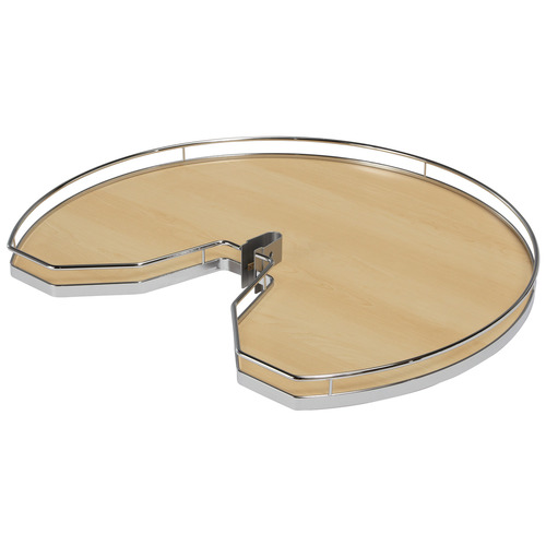 Kidney Shaped Wood Shelf, for Revo Chrome/Maple Shelf: Maple, Surround: Chrome