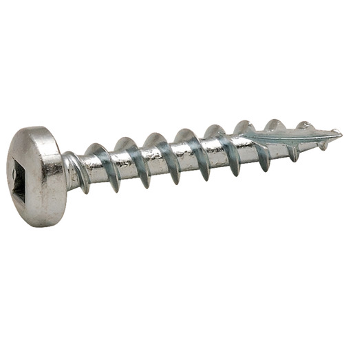 Zip-R Screw, Pan Head, #2 Square Drive 6 mm 1/2" #6 3.5 mm #6 x 1/2", Full Thread, Zinc black, Burnished - pack of 1000