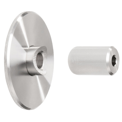 Wall Attachment, with 50mm (2") Spacer For Barndoor Hardware, 2 pc set; matt