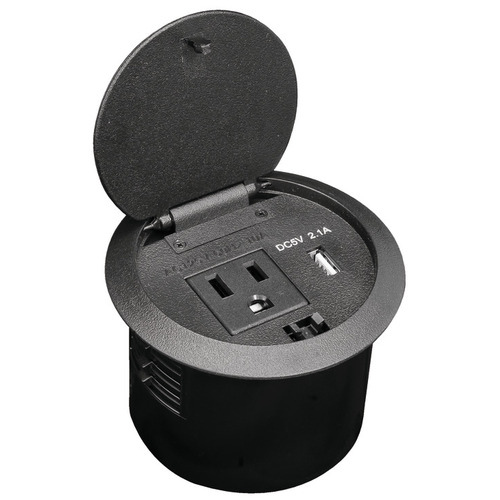 Docking Station 250, 1 Outlet, 1 USB-A Port Black Black