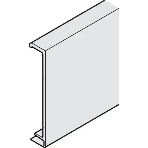 Clip-on panel, For Junior 120 B Pocket fixing profile for transom facing, for pocket door solution with Junior 120 B sliding door fitting Silver colored, anodized