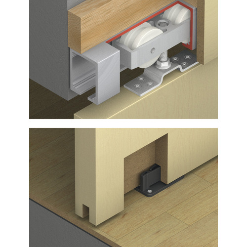 Hafele 942.56.004 Sliding Door Hardware, HAWA Junior 250/A, set with 2 ...