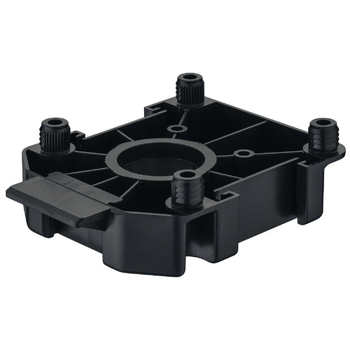 Hafele 637.76.334 Mounting Plate, for Hfele AXILO 78 plinth system Press fit, 10 mm (3/8") holes Hfele AXILO 78 Plinth Adjusting Fitting System, Press-fit Black