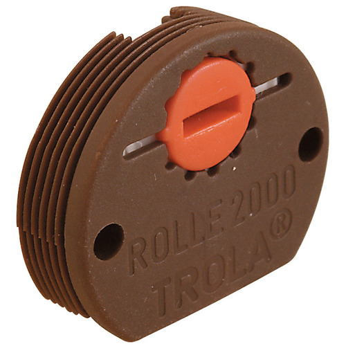 Lower Roller, With Adjustable Steel Spindle For use with flush mount track, Brown Brown