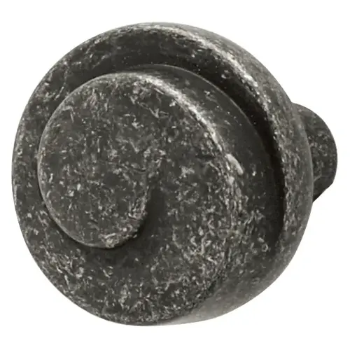 Knob, Cirque Zinc alloy, antique, Black, Height: 25 mm, Knob diameter: 30 mm Black, antique