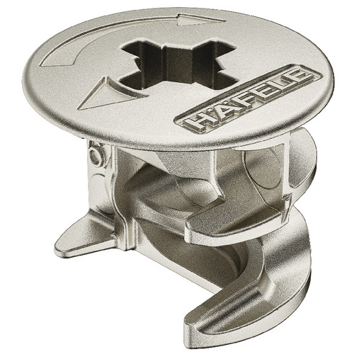 Hafele 262.25.533 Connector Housing, Minifix 15 8 mm 12.5 mm +0.5 mm 16 mm Nickel-plated Nickel plated