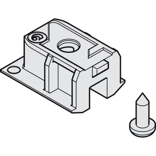 Service Port for Upper Track, Plastic For Hawa Clipo, for upper track Gray