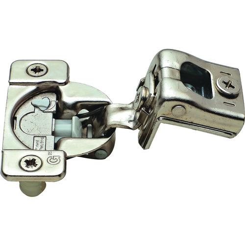 Concealed Face Frame Hinge, Grass TEC Wrap Around, 108 degree Opening Angle, Soft-Close Arm: 13/32" 04547A-15 1-1/4" Overlay, Screw-on; Model 04547A-15