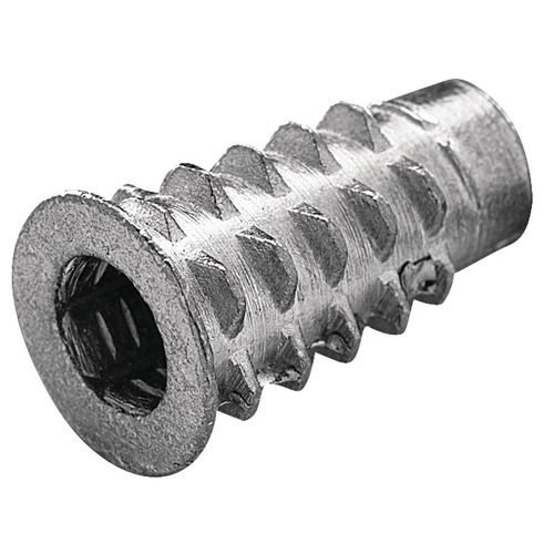 Hafele 030.02.266 Type D Insert, M6 Internal Thread, with SW6 Hexagon Socket Head, for diameter 7.5 mm Hole 6 mm Hexagonal Socket galvanized/chromatized