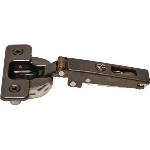 Concealed Hinge, Salice 100 Series, 105 degree Opening Angle, Silentia+, titanium Half Overlay, C1R6GE6, Dowel, Titanium Titanium colored, nickel plated