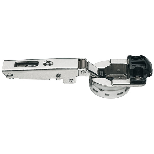 Concealed Hinge, Hfele Duomatic Premium Lapis 110 degree , full overlay mounting from interior width 70 mm, Drilling pattern: 24/21 mm, screw-on Hinge arm: Nickel plated