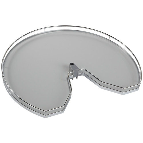 Kidney Shaped Wood Shelf, for Revo Chrome/Gray Shelf: Gray, Surround: Chrome