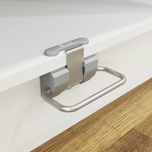 ENVI Toe Kick Opener, Vauth-Sagel For door front fixing cabinets, Matt chrome-plated