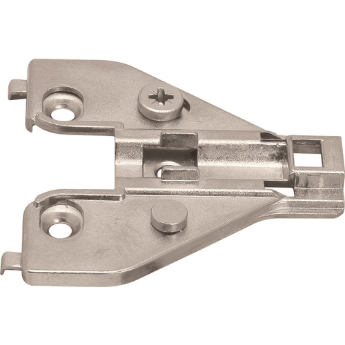 Hafele 315.99.500 Mounting Plate, Face Frame, for Clip-On Hinges 0 mm Height: 0, mounting: 5/8" overlay Nickel plated