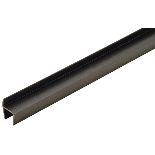 Plastic Rail, for Hanging File System, 2.5 m 1/2" Black, (1/2") 12 mm thickness Black