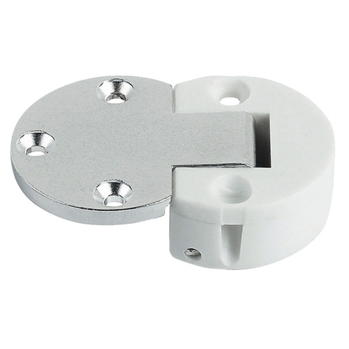 Hafele 342.75.226 Flap Hinge, Plano Medial For screw fixing, Chrome plated white Cup: White, Hinge arm: Chrome plated