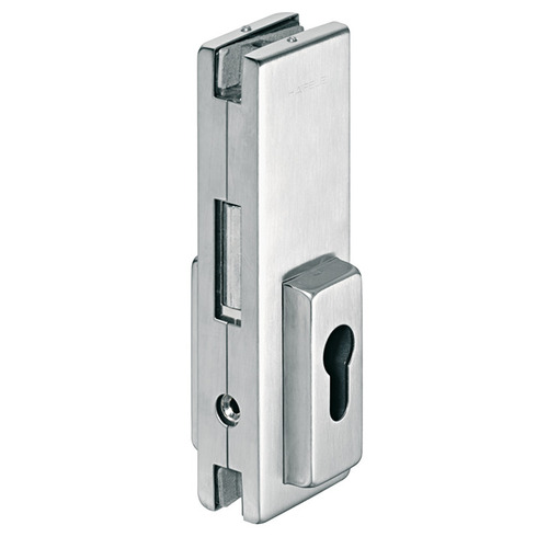Hafele 981.00.410 Center Door Patch Lock,  For glass door fittings, Matt matt