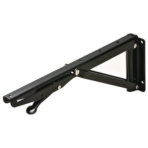 Folding Bracket, with Locking Device in Supporting Arm Load capacity up to 110 lbs., Black