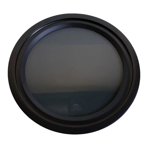 CRL 11035S 12" Dark Tinted Round Porthole Window Tinted Tempered Glass for 1/8" or 1-1/2" Wall