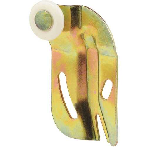 Prime-Line MP6508 1/4 in. Front Offset, 3/4 in. Closet Door Roller Nylon Wheel Yellow zinc