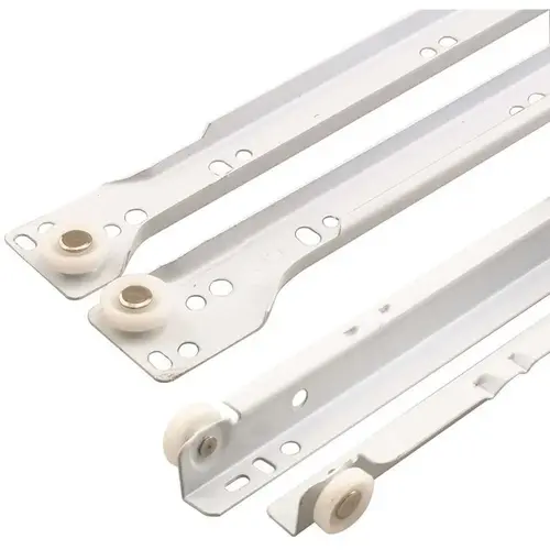 17-3/4 in. White Steel Drawer Track Guide Slide Kit